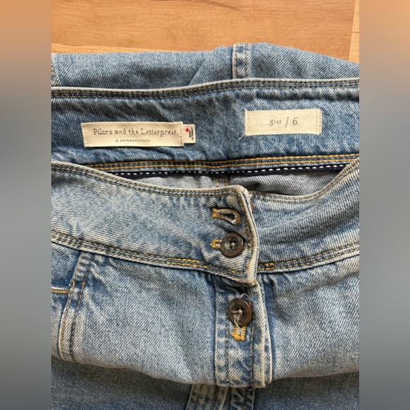 Anthropologie Pilcro And The Letterpress Ruthie Denim Button Front Skirt - Picture 6 of 12